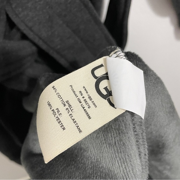 UGG Brunswick Robe Charcoal Gray Plush Hooded Lined Mens Large L XL - Picture 11 of 13